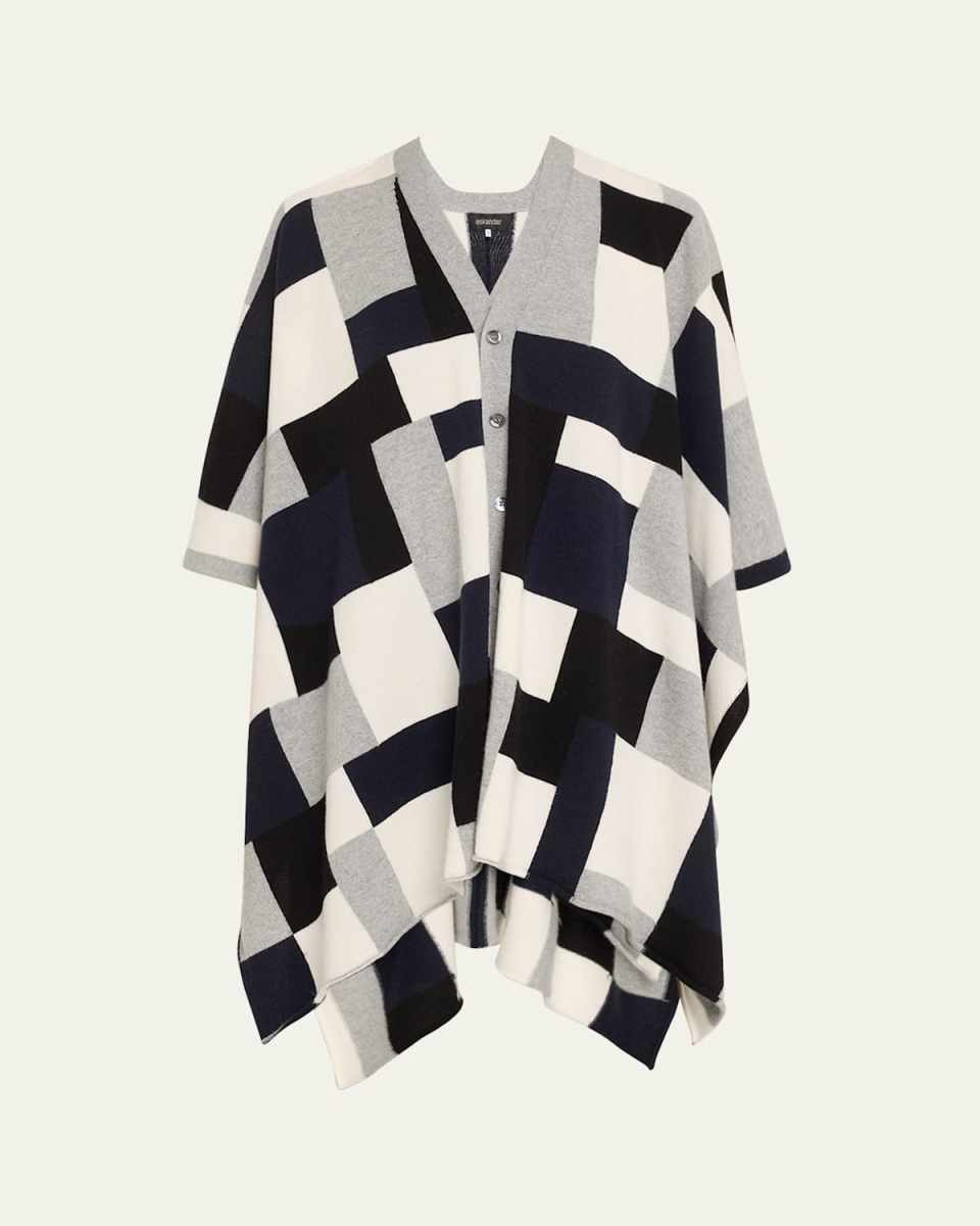 Extra Wide Sleeveless Tabard Cashmere Cardigan